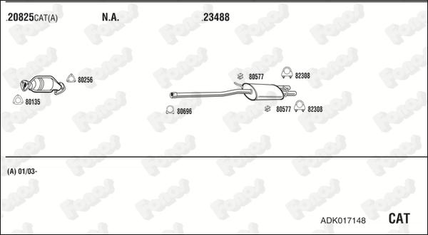 Fonos ADK017148 - Система випуску ОГ autocars.com.ua