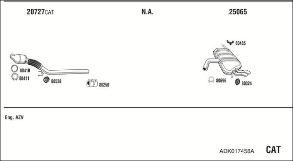 Fonos ADK017458A - Система випуску ОГ autocars.com.ua