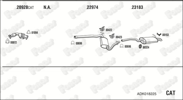 Fonos ADK018225 - Система випуску ОГ autocars.com.ua