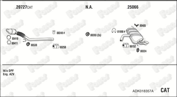 Fonos ADK018357A - Система випуску ОГ autocars.com.ua