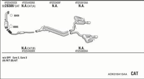 Fonos ADK018415AA - Система випуску ОГ autocars.com.ua