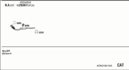 Fonos ADK018416A - Система випуску ОГ autocars.com.ua