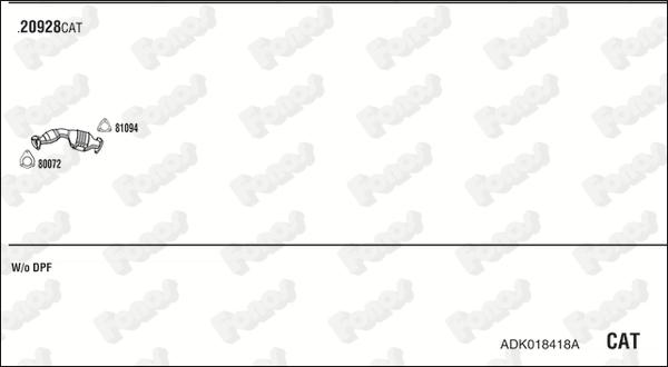 Fonos ADK018418A - Система випуску ОГ autocars.com.ua