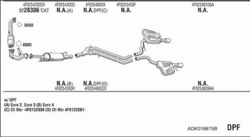 Fonos ADK018675B - Система випуску ОГ autocars.com.ua