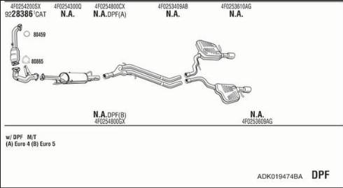 Fonos ADK019474BA - Система випуску ОГ autocars.com.ua