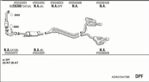 Fonos ADK019479B - Система випуску ОГ autocars.com.ua