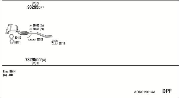 Fonos ADK019614A - Система випуску ОГ autocars.com.ua