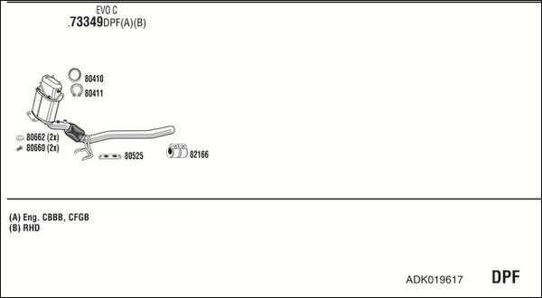 Fonos ADK019617 - Система випуску ОГ autocars.com.ua