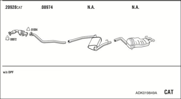 Fonos ADK019849A - Система випуску ОГ autocars.com.ua