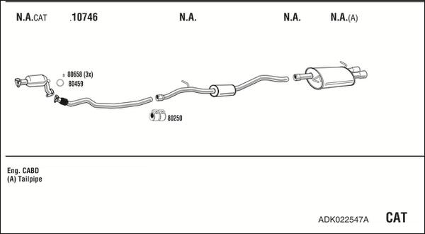 Fonos ADK022547A - Система випуску ОГ autocars.com.ua