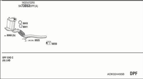 Fonos ADK024495B - Система випуску ОГ autocars.com.ua