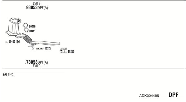 Fonos ADK024495 - Система випуску ОГ autocars.com.ua