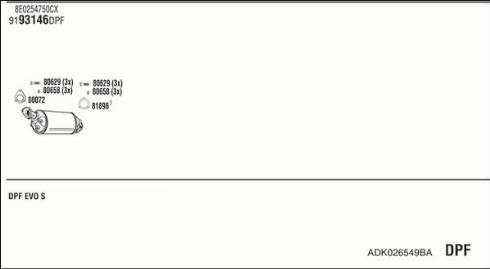 Fonos ADK026549BA - Система випуску ОГ autocars.com.ua