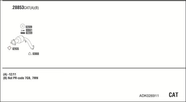 Fonos ADK026911 - Система випуску ОГ autocars.com.ua