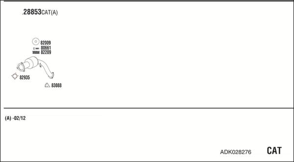 Fonos ADK028276 - Система випуску ОГ autocars.com.ua