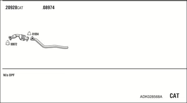 Fonos ADK028568A - Система випуску ОГ autocars.com.ua