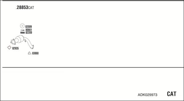 Fonos ADK029973 - Система випуску ОГ autocars.com.ua