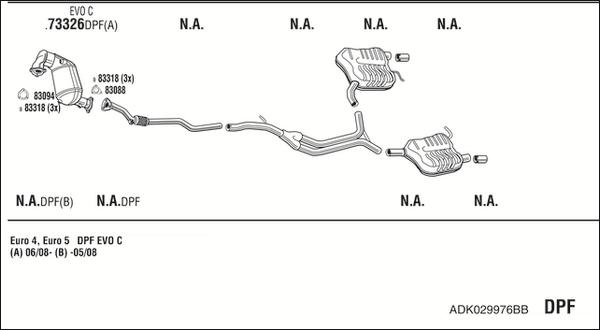 Fonos ADK029976BB - Система випуску ОГ autocars.com.ua