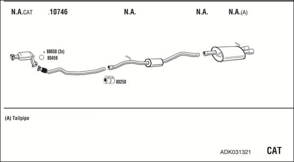 Fonos ADK031321 - Система випуску ОГ autocars.com.ua