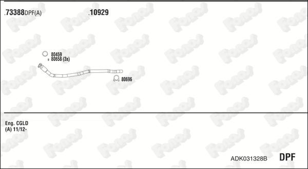 Fonos ADK031328B - Система випуску ОГ autocars.com.ua