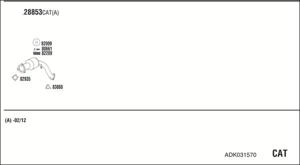 Fonos ADK031570 - Система випуску ОГ autocars.com.ua