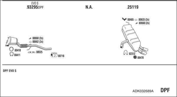 Fonos ADK032689A - Система випуску ОГ autocars.com.ua