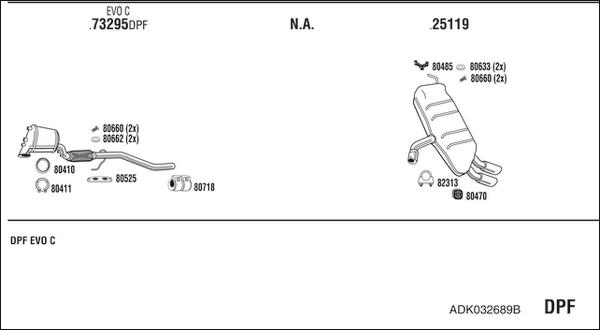 Fonos ADK032689B - Система випуску ОГ autocars.com.ua