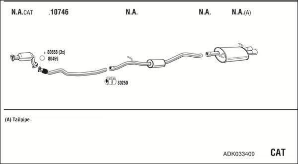 Fonos ADK033409 - Система випуску ОГ autocars.com.ua
