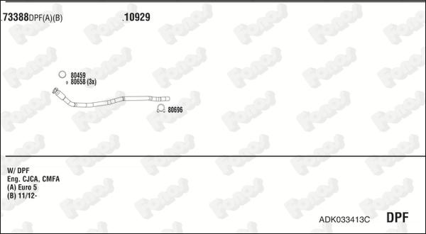 Fonos ADK033413C - Система випуску ОГ autocars.com.ua