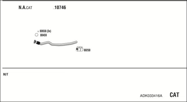 Fonos ADK033416A - Система випуску ОГ autocars.com.ua