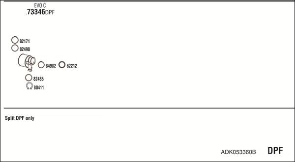 Fonos ADK053360B - Система випуску ОГ autocars.com.ua