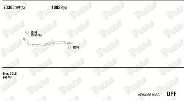 Fonos ADK056108A - Система випуску ОГ autocars.com.ua