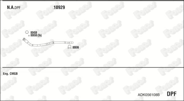 Fonos ADK056108B - Система випуску ОГ autocars.com.ua