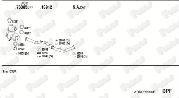 Fonos ADK059566B - Система випуску ОГ autocars.com.ua