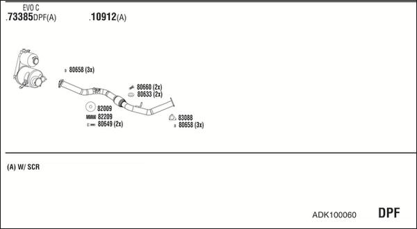 Fonos ADK100060 - Система випуску ОГ autocars.com.ua