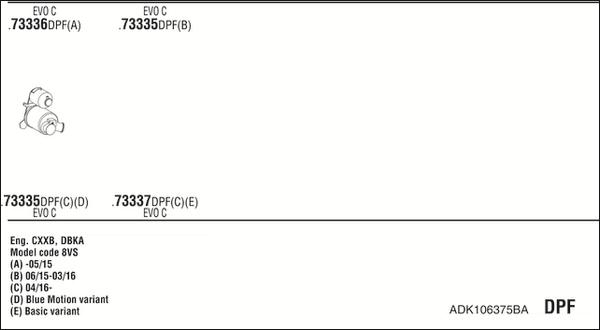 Fonos ADK106375BA - Система випуску ОГ autocars.com.ua