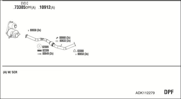 Fonos ADK112279 - Система випуску ОГ autocars.com.ua