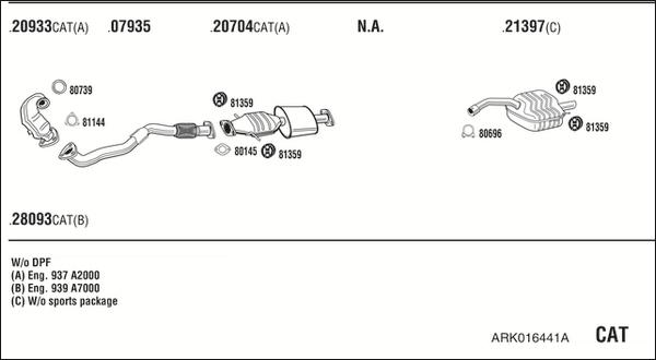 Fonos ARK016441A - Система випуску ОГ autocars.com.ua