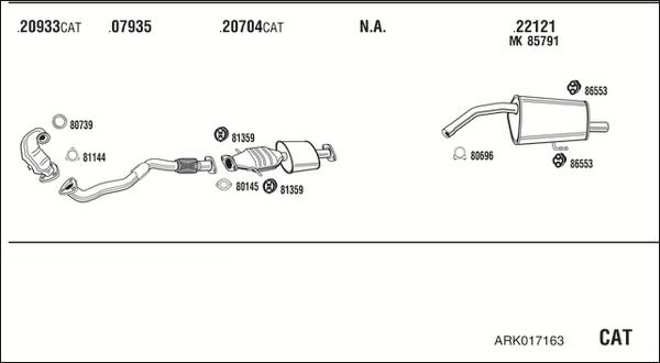 Fonos ARK017163 - Система випуску ОГ autocars.com.ua