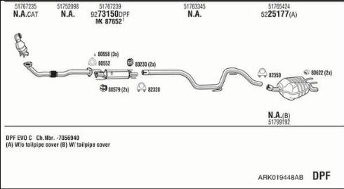 Fonos ARK019448AB - Система выпуска ОГ autodnr.net