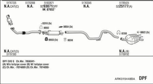 Fonos ARK019448BA - Система выпуска ОГ autodnr.net