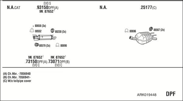 Fonos ARK019448 - Система випуску ОГ autocars.com.ua