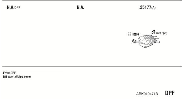 Fonos ARK019471B - Система випуску ОГ autocars.com.ua