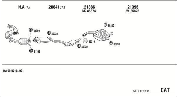 Fonos ART15528 - Система випуску ОГ autocars.com.ua