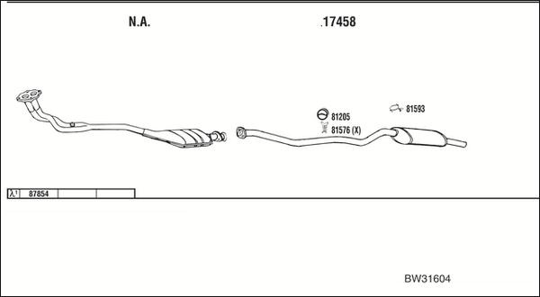 Fonos BW31604 - Система випуску ОГ autocars.com.ua