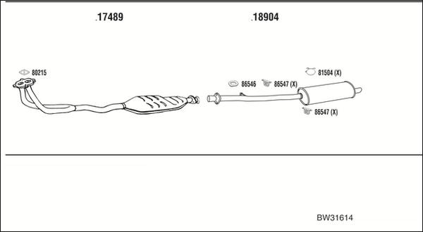 Fonos BW31614 - Система випуску ОГ autocars.com.ua