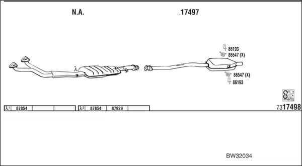 Fonos BW32034 - Система випуску ОГ autocars.com.ua