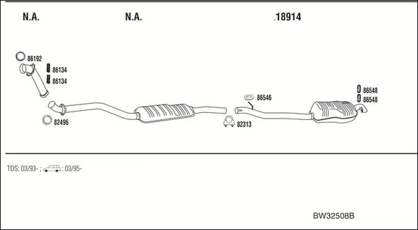 Fonos BW32508B - Система випуску ОГ autocars.com.ua