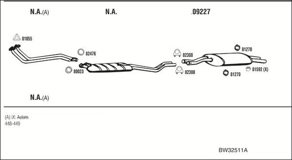 Fonos BW32511A - Система випуску ОГ autocars.com.ua