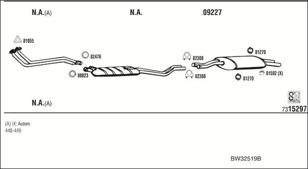 Fonos BW32519B - Система випуску ОГ autocars.com.ua
